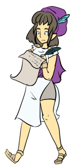 Art of my tabletop RPG character Harthenia, a nymph bard