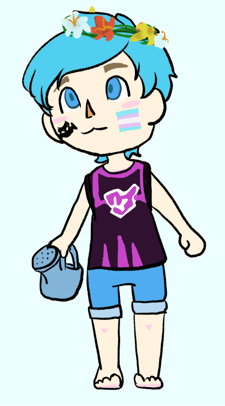 Commissioned portrait of an Animal Crossing villager character