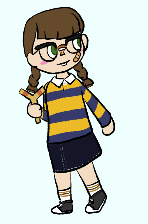Commissioned portrait of an Animal Crossing villager character (my wife's character)