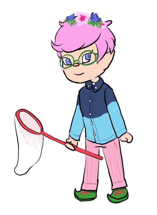 Portrait of an Animal Crossing vilalger character, based on my own character