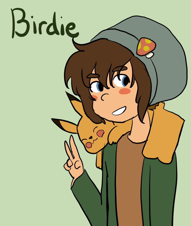 My Pokemon OC Birdie with a Pikachu