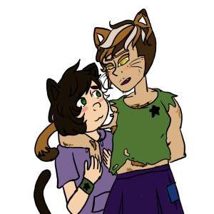 My OCs Ean and Tallie together