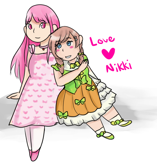 Fanart of Nikki and Bobo from the game Love Nikki
