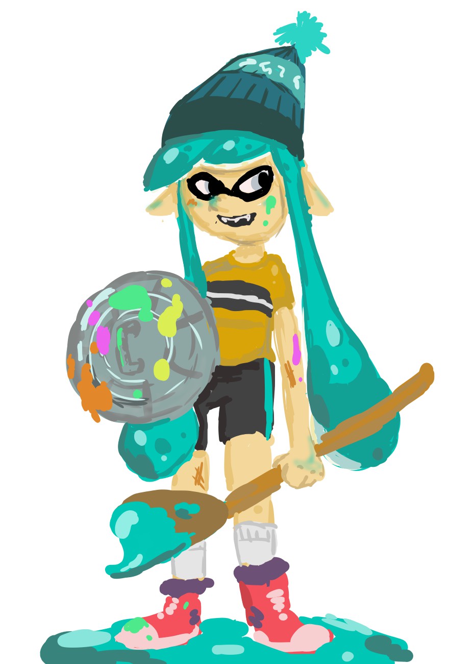 Fanart of a Splatoon Inkling character
